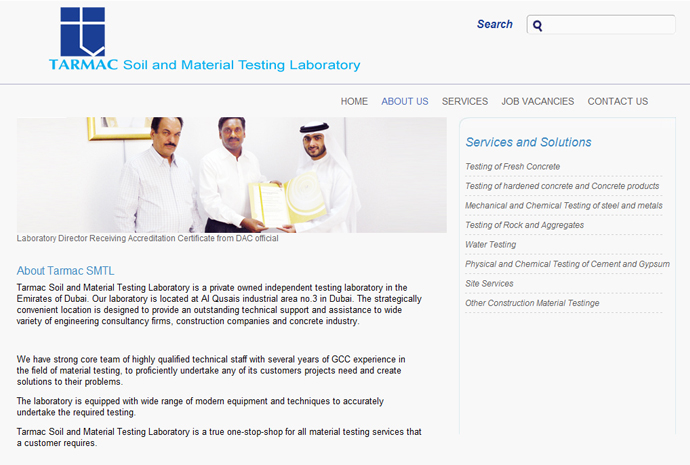 TARMAC Soil and material testing laboratory